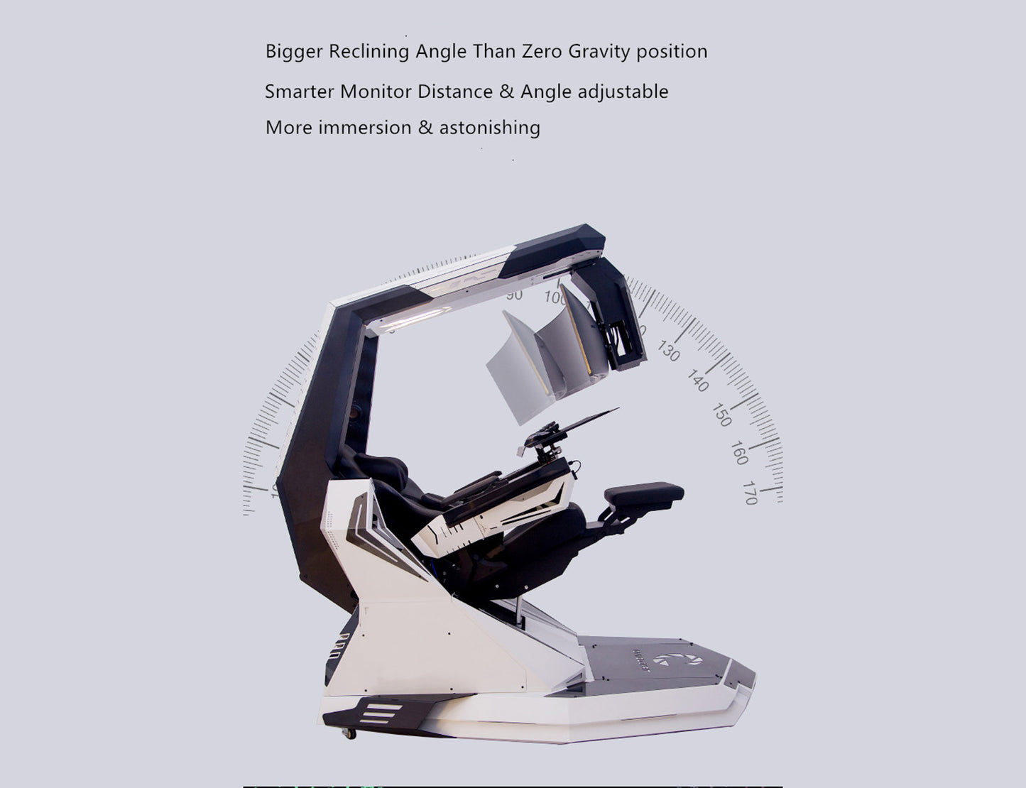 T-Rex biggest High end functional chair workstation sit-stand-recline flat use