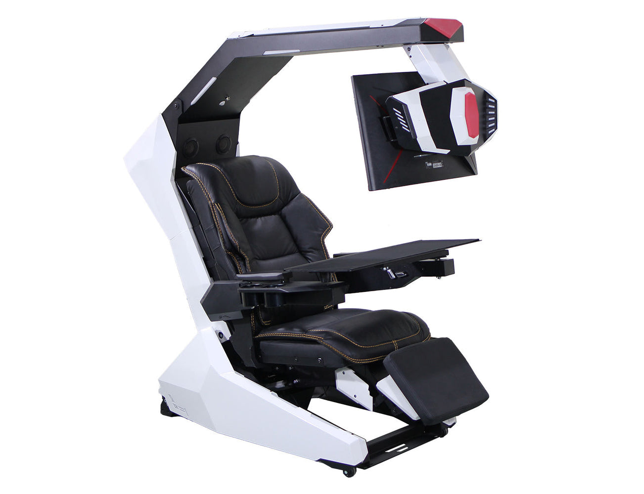 R1 PRO - Computer cockpit with starlight  LED RGB & Speaker and screen adjustable