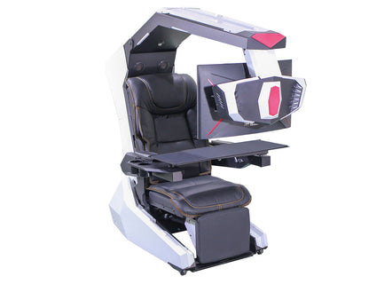 R1 PRO - Computer cockpit with starlight  LED RGB & Speaker and screen adjustable