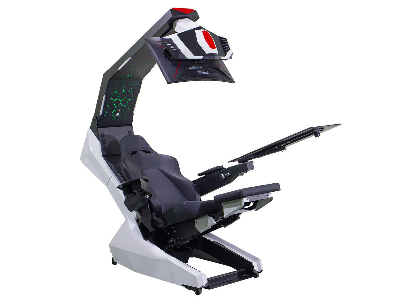 R1 PRO - Computer cockpit with starlight  LED RGB & Speaker and screen adjustable